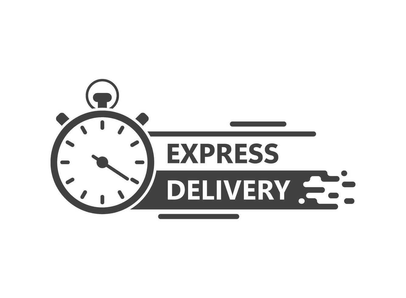 Express delivery icon in flat style. Fast shipping illustration on isolated background. Commercial service sign business concept. vector