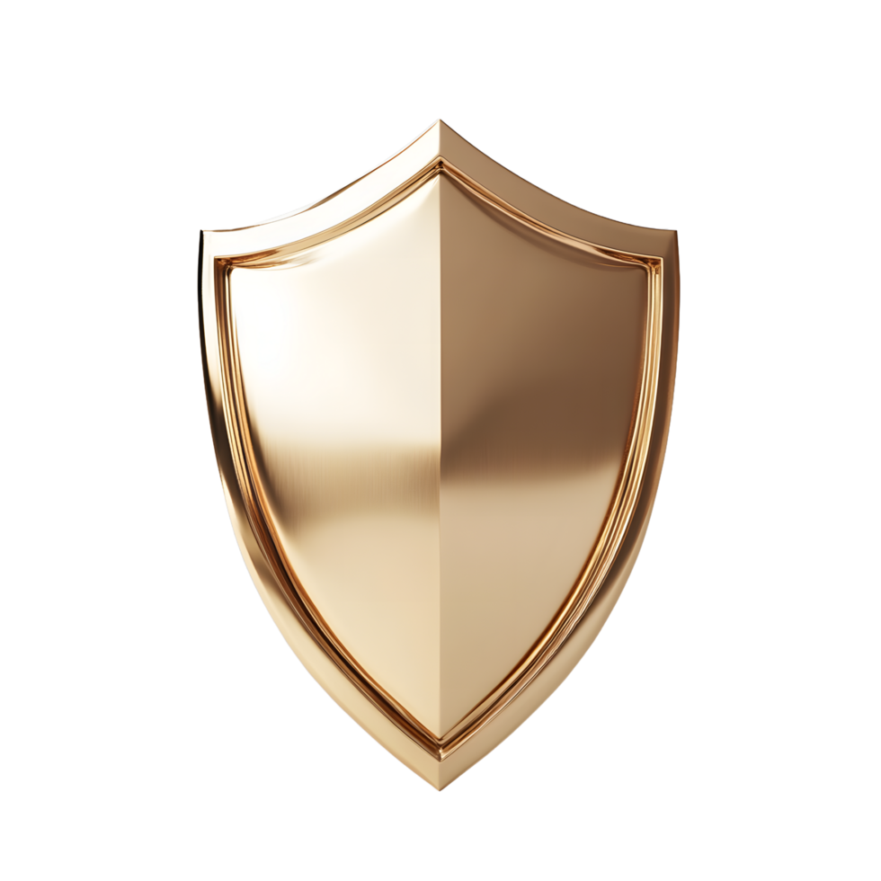 A silver shield isolated on transparent background png
