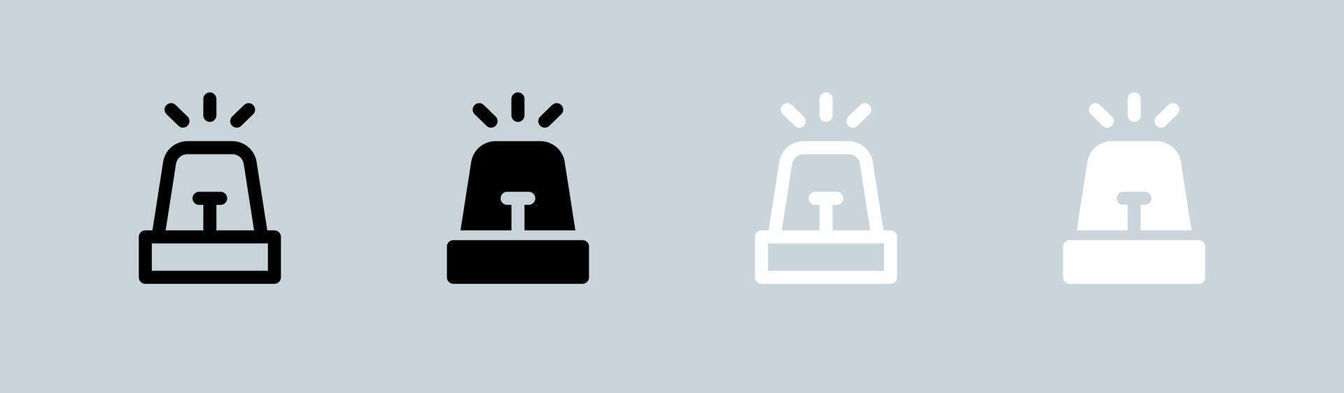 Urgency icon set in black and white. Alert signs illustration. vector