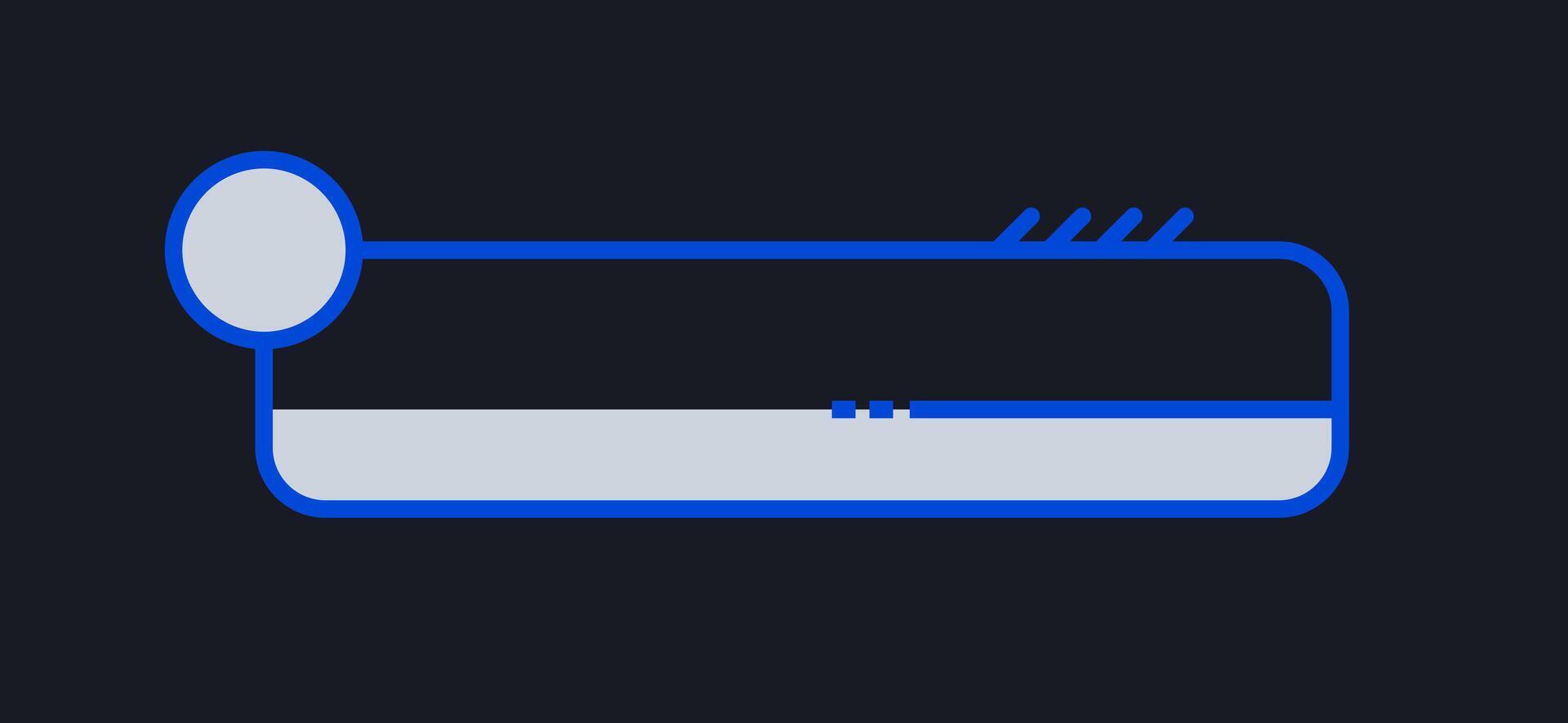 Futuristic element illustration. Colorful lower third overlay. vector