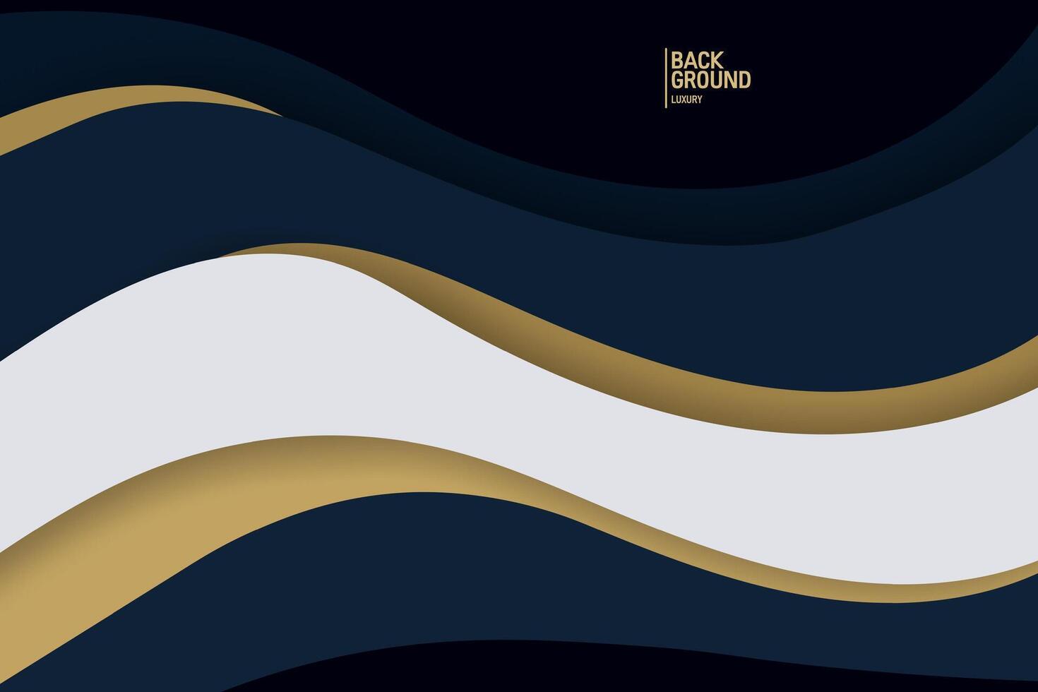 Golden navy background. Fluid banner template illustration. Luxury background. vector