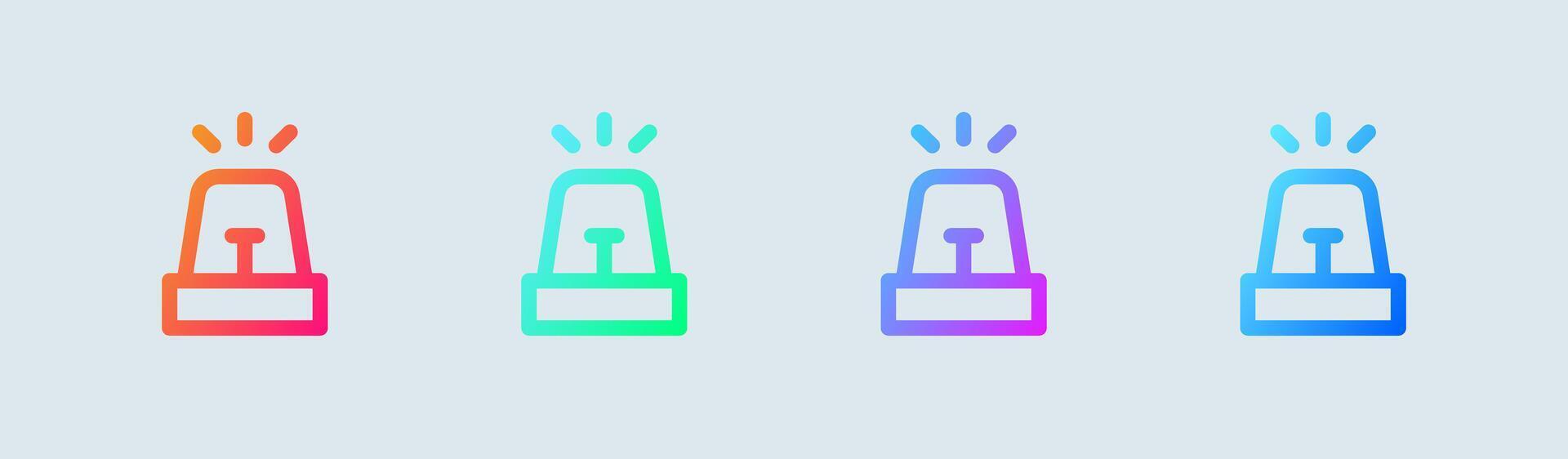 Urgency line icon in gradient colors. Alert signs illustration. vector