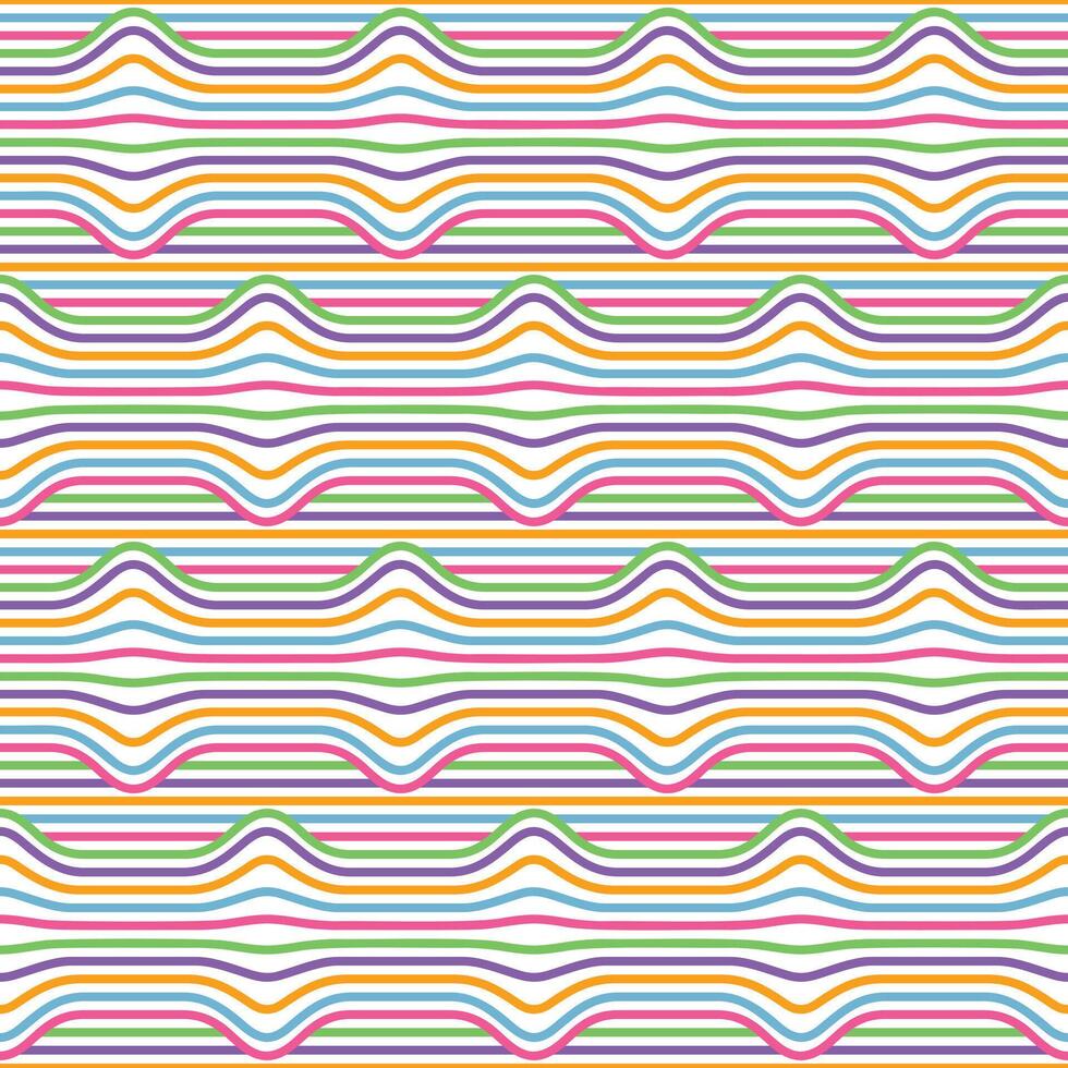 Multicolor Lines Seamless Pattern vector