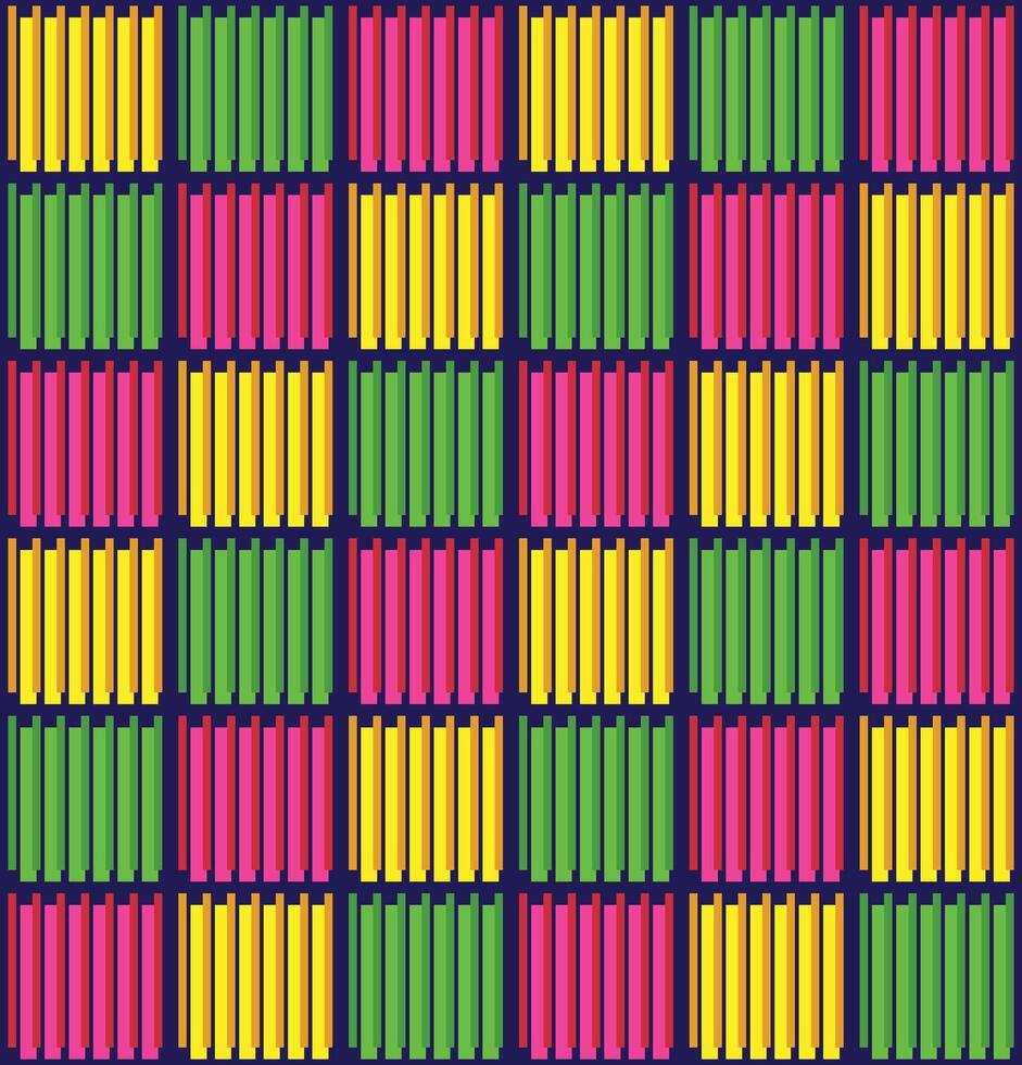 Flat Glitchy Checkered Seamless Pattern vector