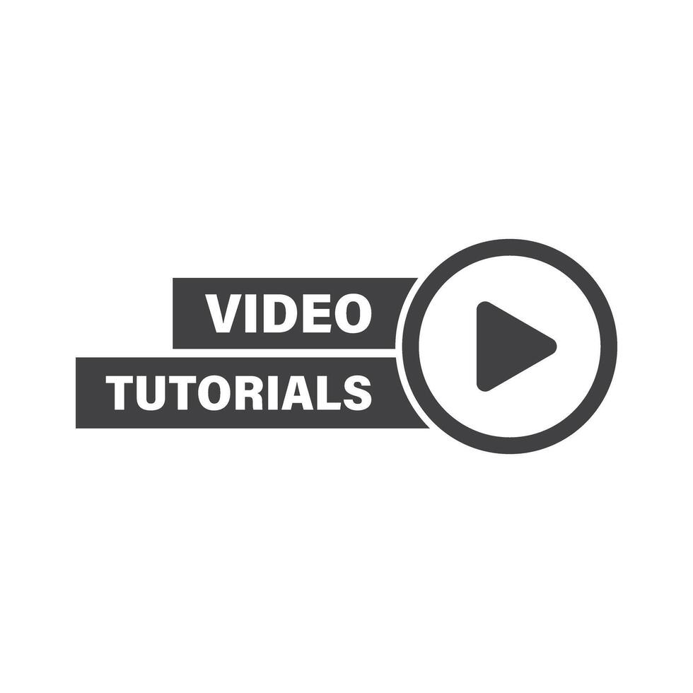 Play tutorials icon in flat style. Education software illustration on isolated background. Webinar training sign business concept. vector