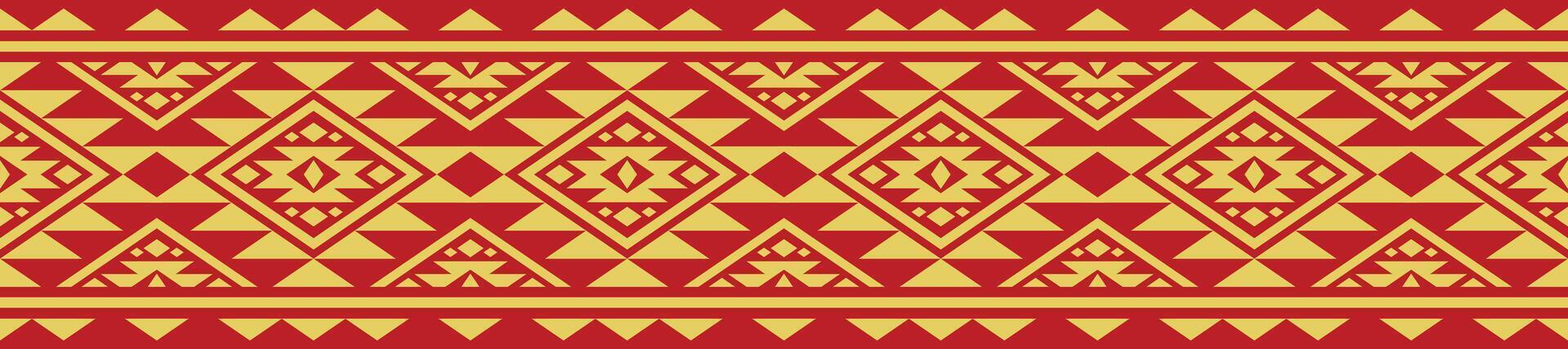 Ethnic border ornament. Geometric ethnic oriental seamless pattern. Stripe illustration. Native American Mexican African Indian tribal style. Design border, textile, fabric, clothing, carpet. vector