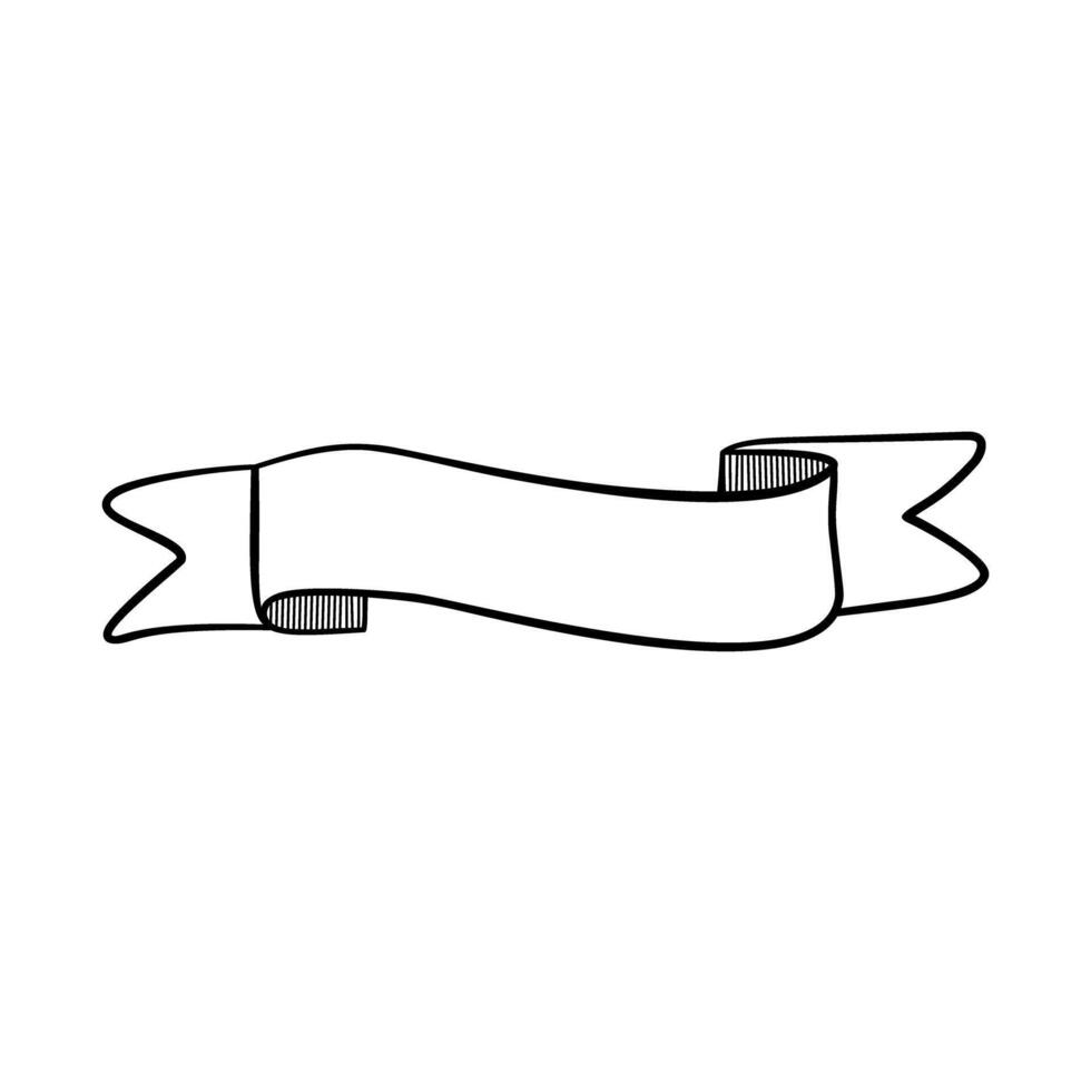 Blank Ribbon Banner for Design Projects vector