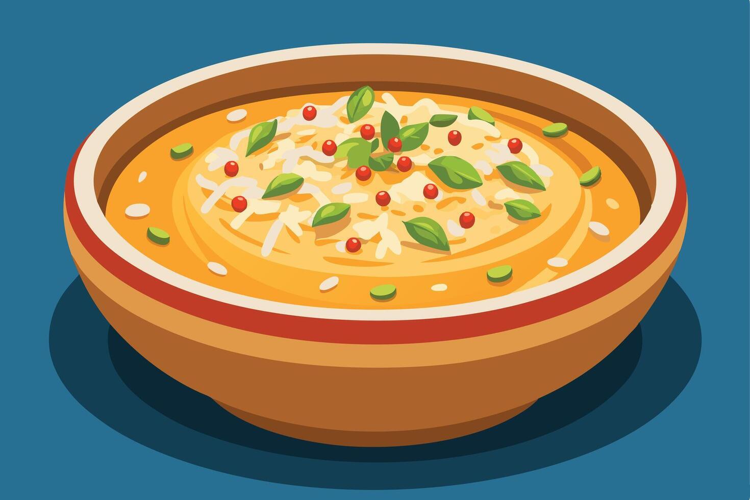 Mohinga myanmar soup isolated vector