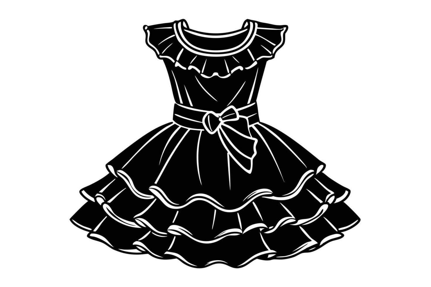 Sketches collection of women's dresses vector