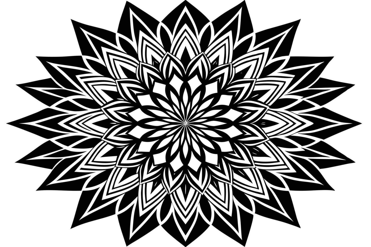 mandala style with floral and leaf motifs vector