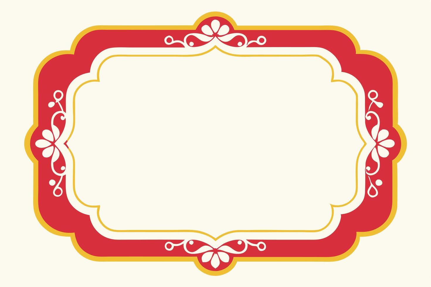 Christmas candy cane rectangle frame with red and green stripe vector