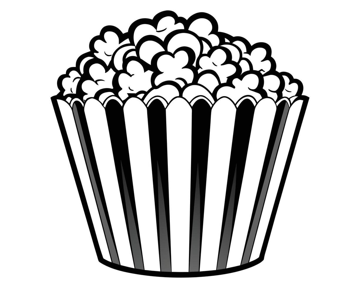 Cinema popcorn box icon vector