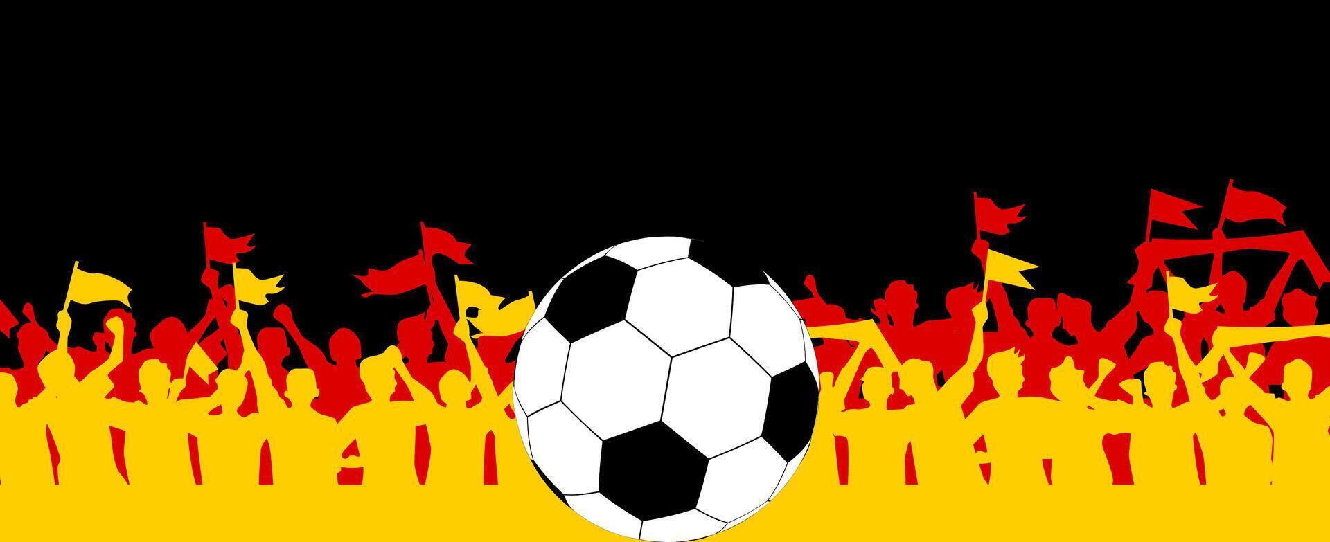 a soccer ball on a black background with flags vector