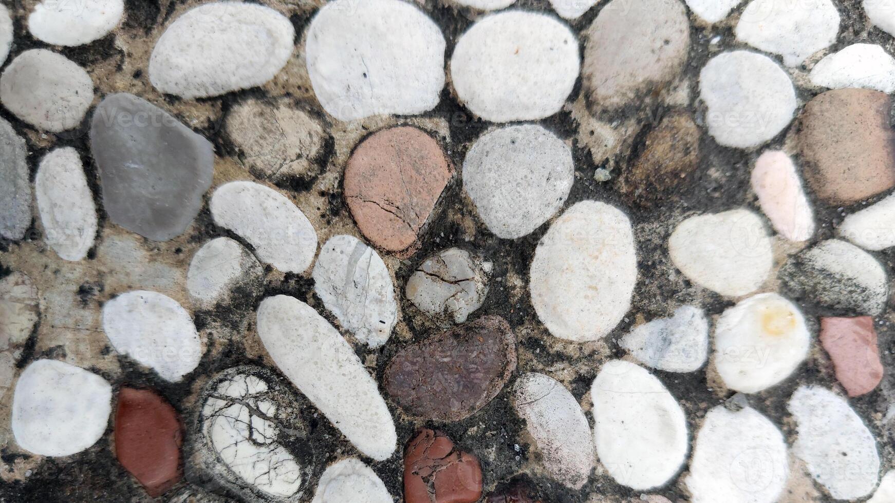 Natural Stone Flooring with Mixed Rock Patterns photo