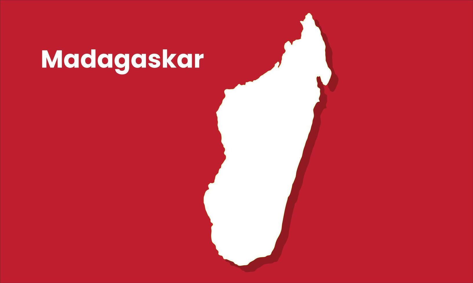 Silhouette map of the Madagascar vector