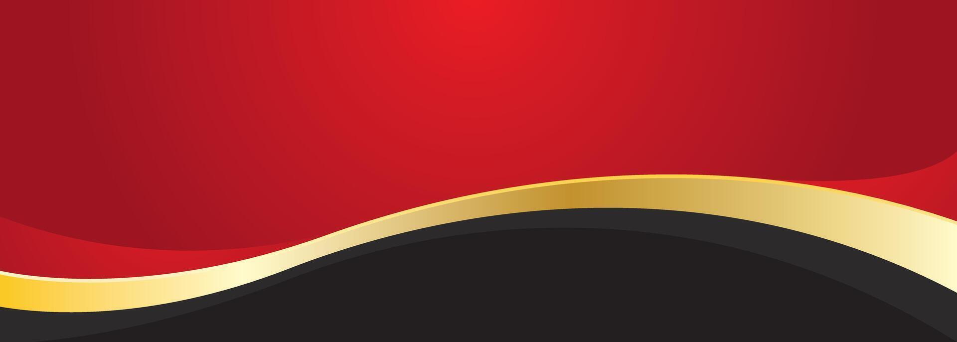 Luxury red black and gold abstract background vector