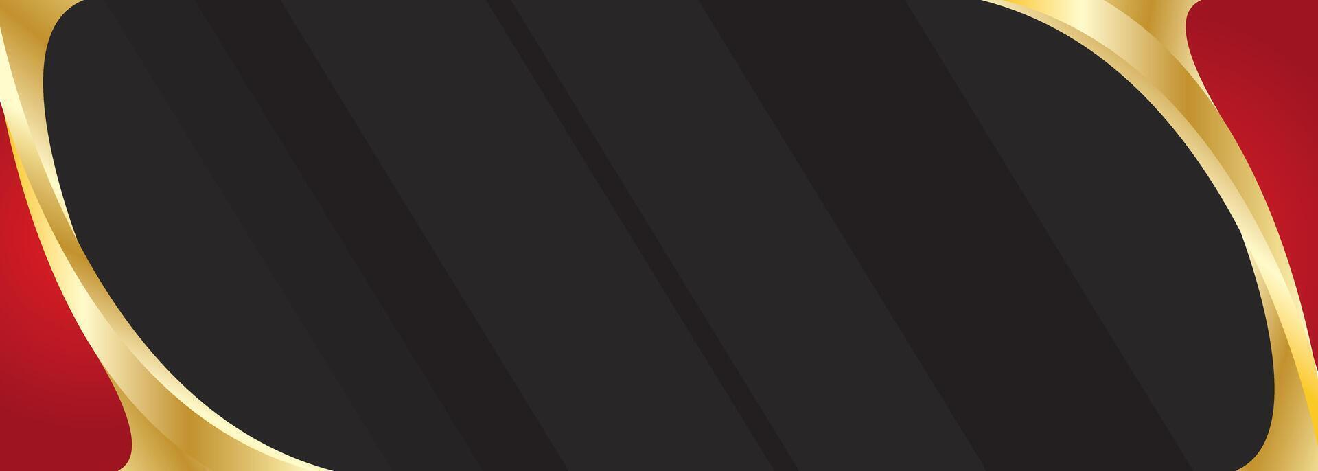 Luxury red gold on black abstract background vector