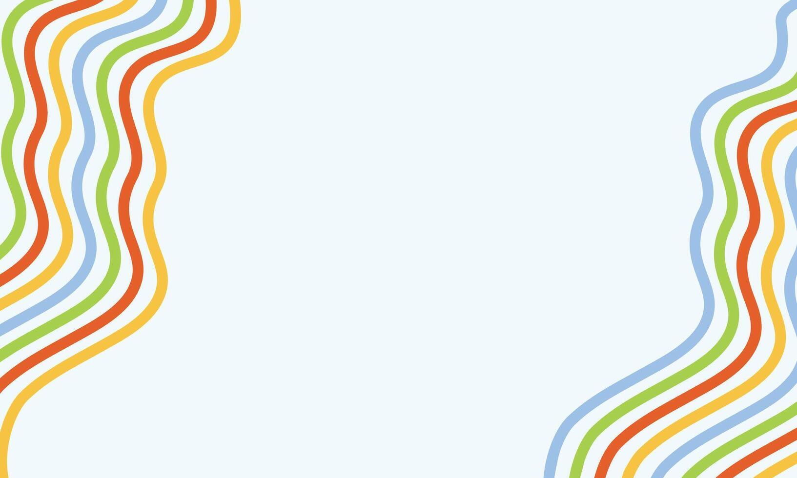 Abstract colorful line wave on white background vector
