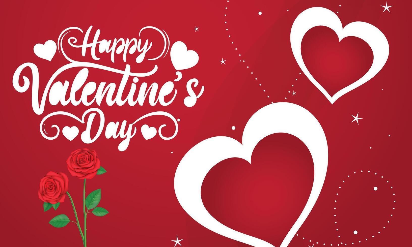 Happy valentine's day Simple happy Valentines Day celebration design vector