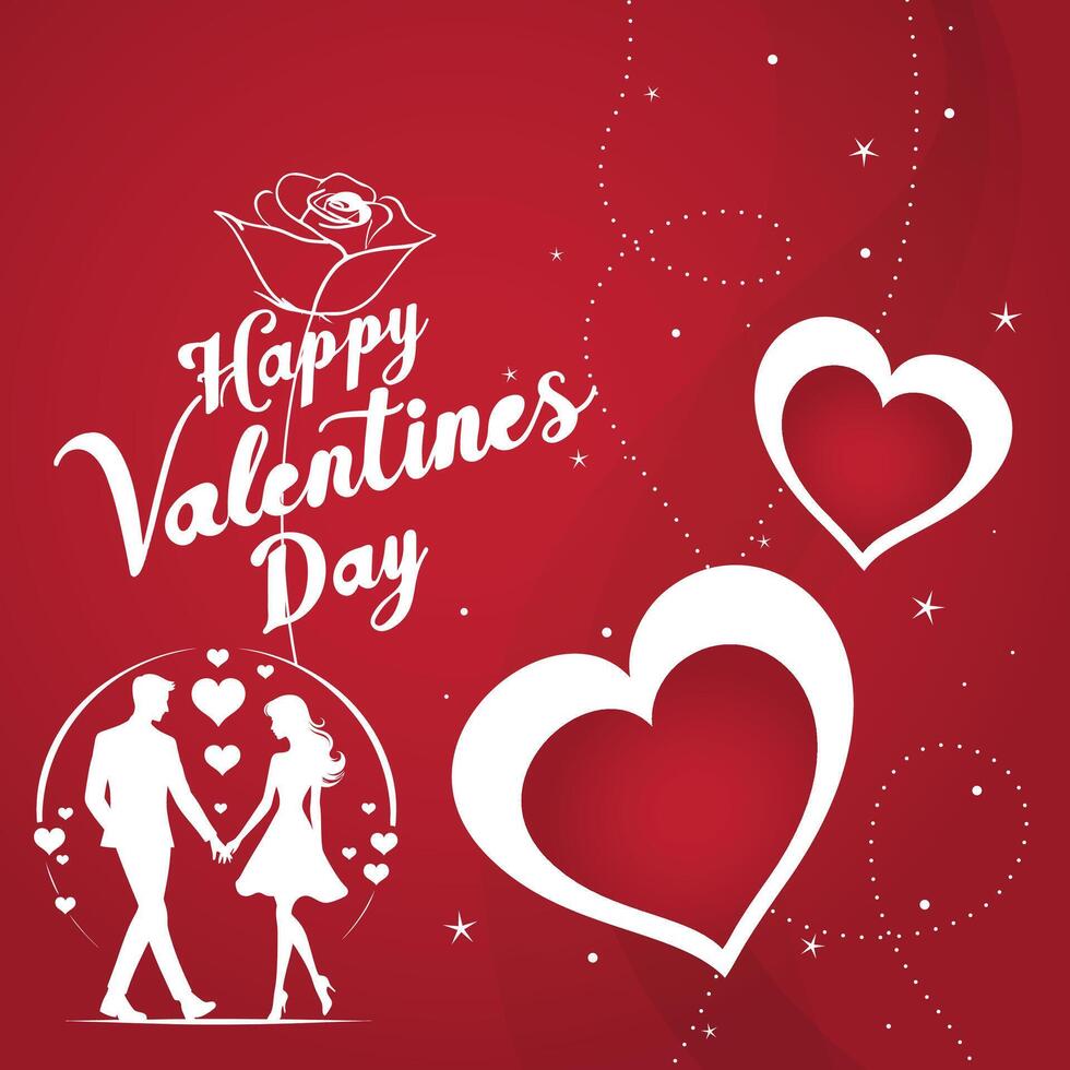 Valentines Day festive background with realistic metallic gold and red ruby low poly heart. Lettering Merry Valenetin day vector