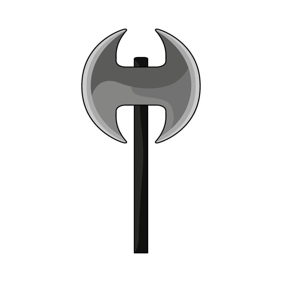 illustration of battle axe vector