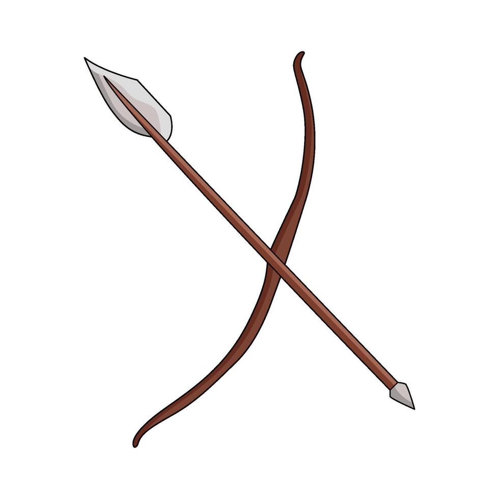 illustration of Bow and Arrow vector