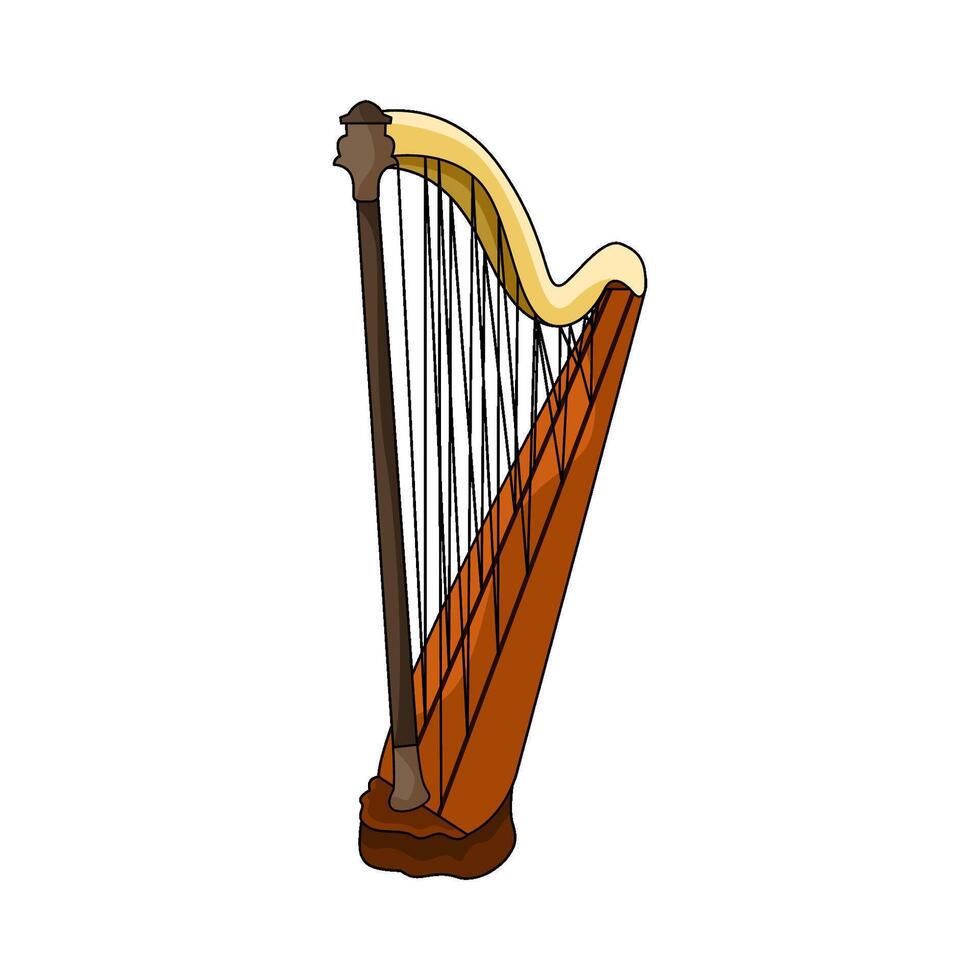 illustration of harp vector