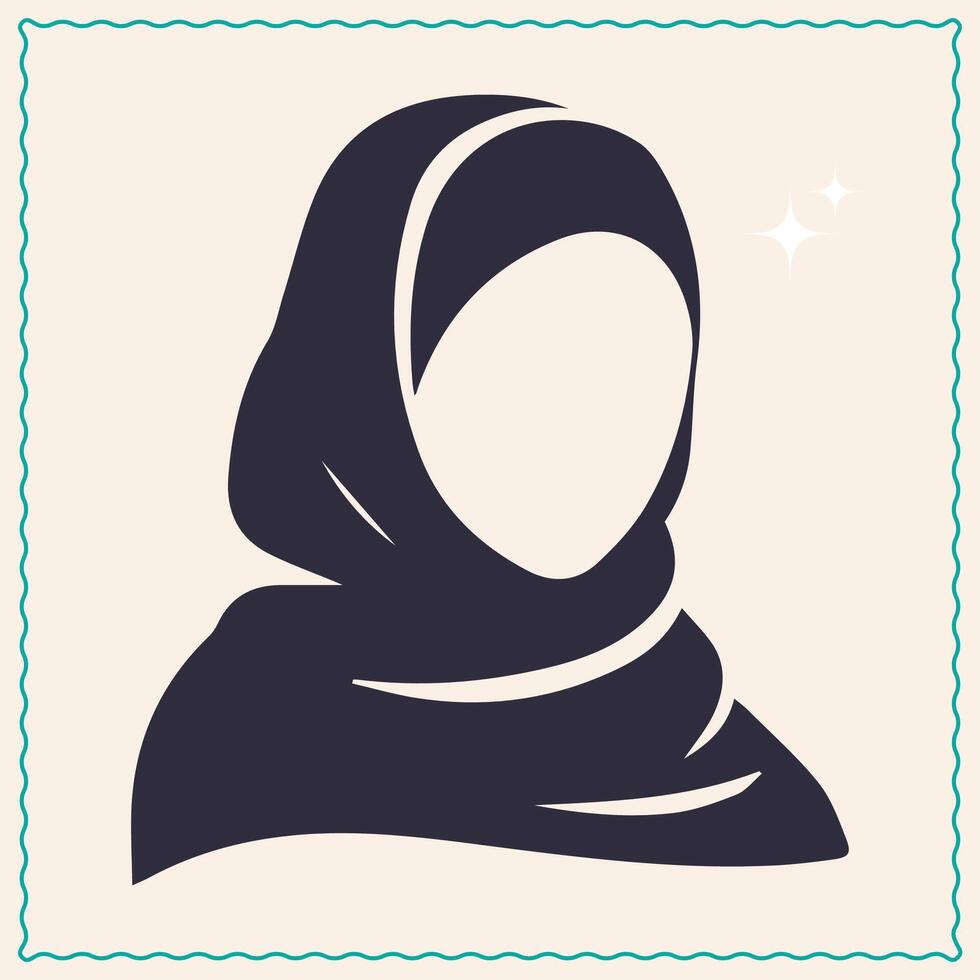 Hijab girl logo design for brand vector