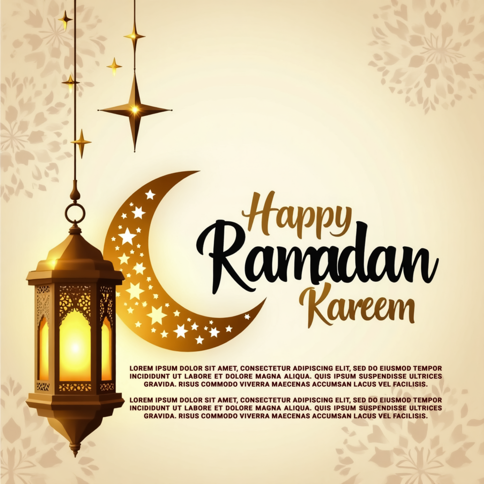 Beautiful Ramadan background for Ramazan Kareem and Eid ul Fitr festival greeting psd