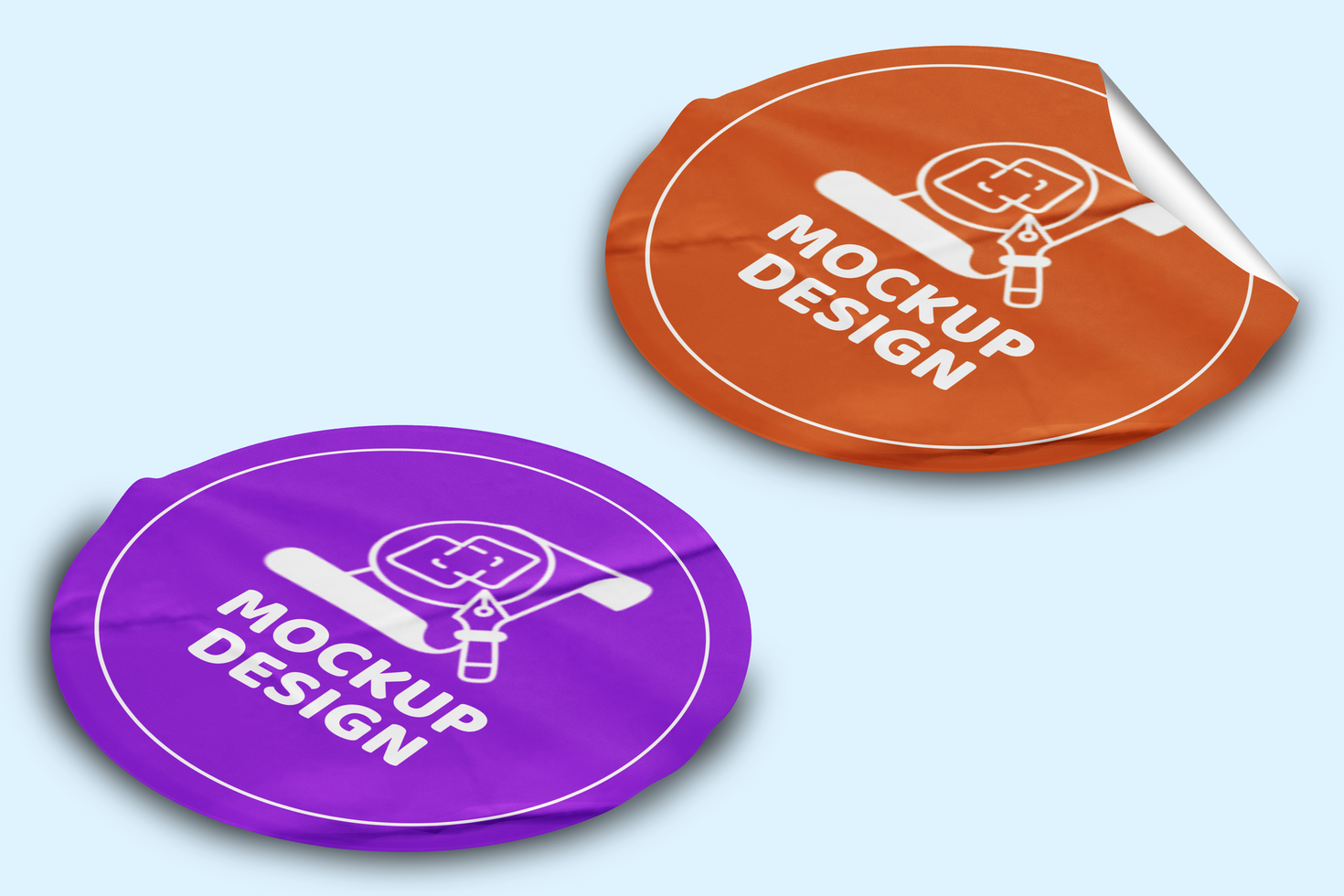 Promotional Label Tag Sticker Mockup Design Template Promotional Label Tag Mockup psd