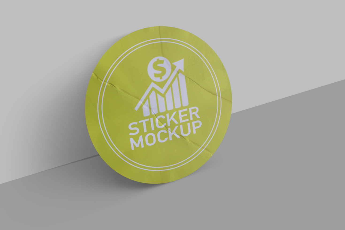 Realistic Round Sticker Mockup Design Template Promotional Label Tag Mockup psd