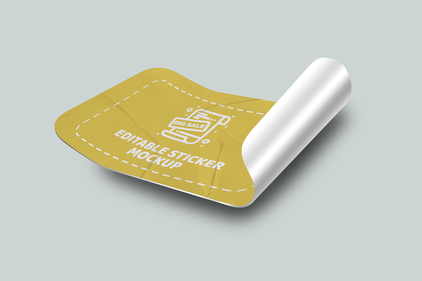 Realistic Round Sticker Mockup Design Template Promotional Label Tag Mockup psd