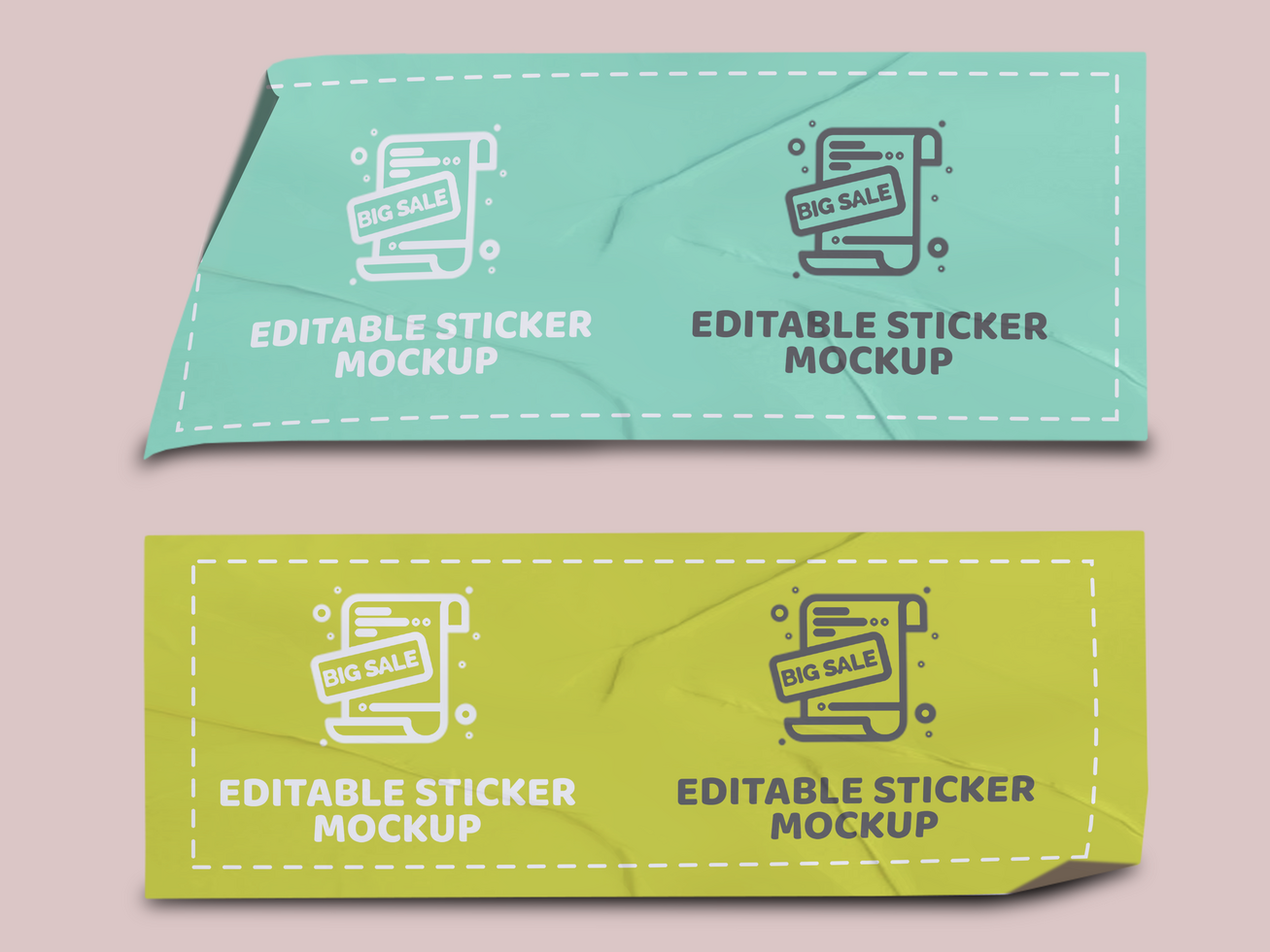 Creative Sticker Mockup Design Lable Template psd