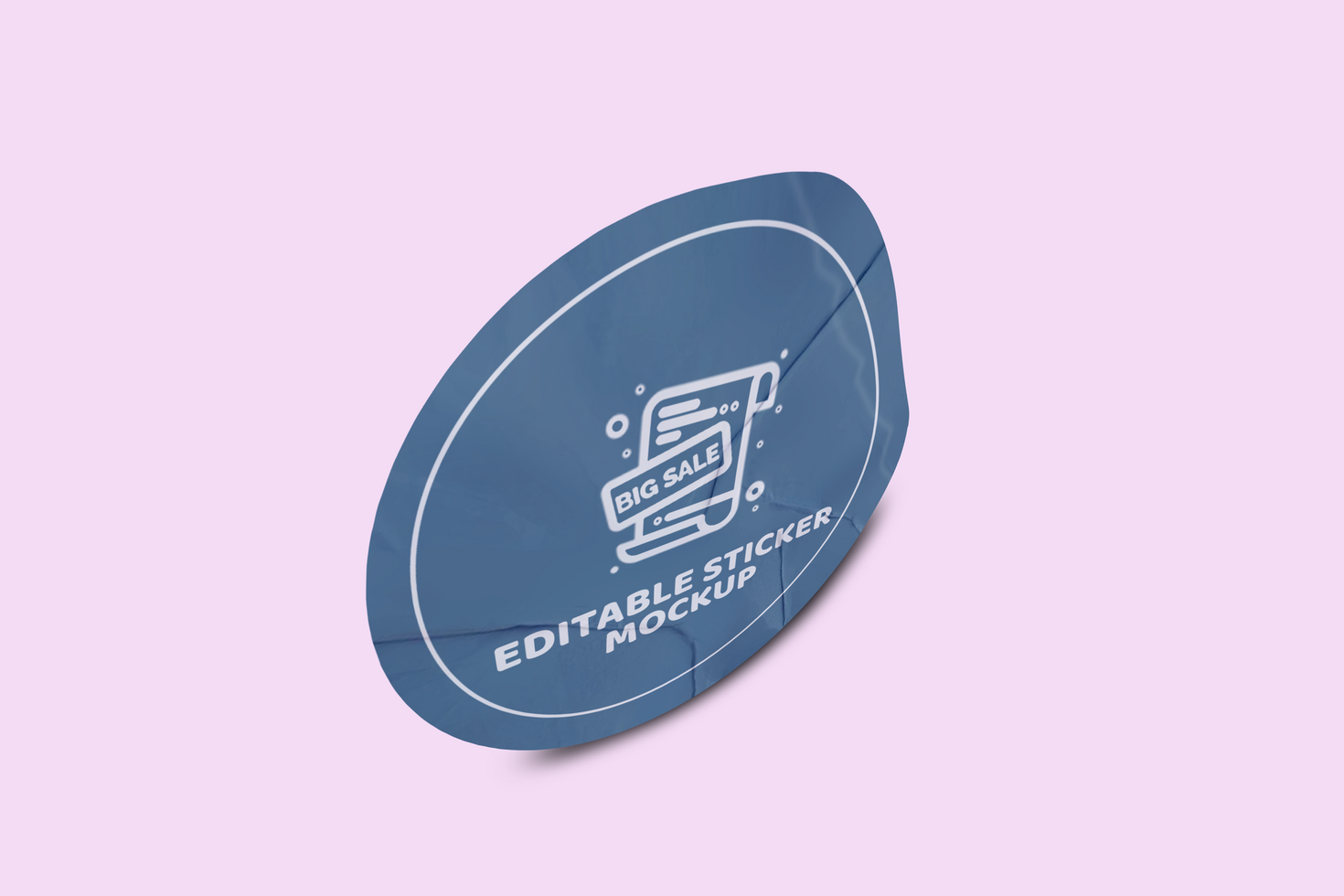 Realistic Round Sticker Mockup Design Template Promotional Label Tag Mockup psd