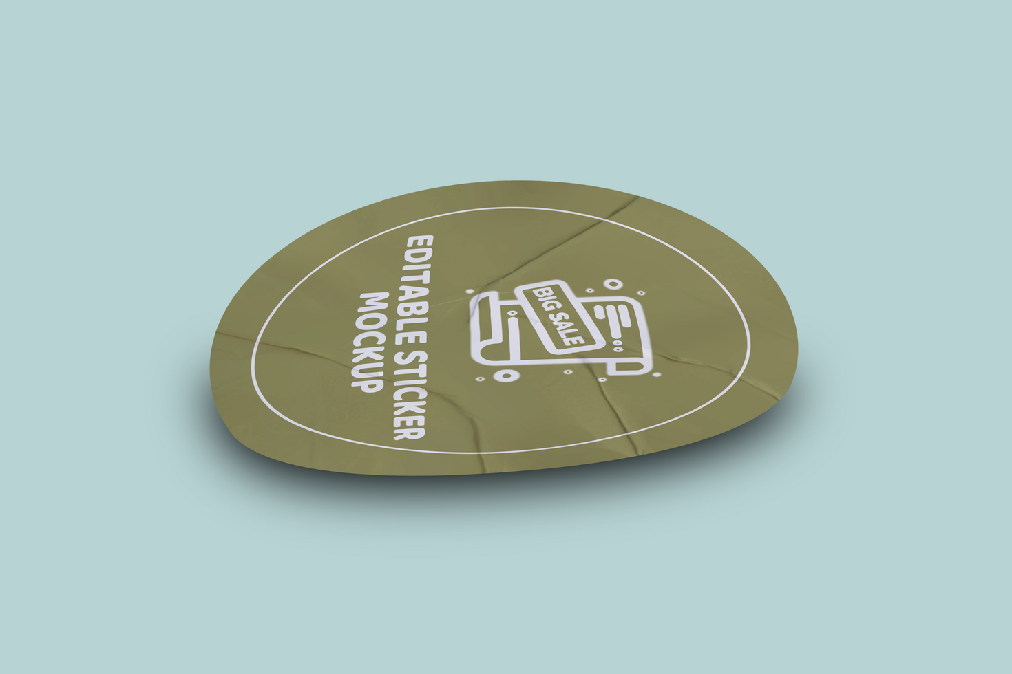 Realistic Round Sticker Mockup Design Template Promotional Label Tag Mockup psd