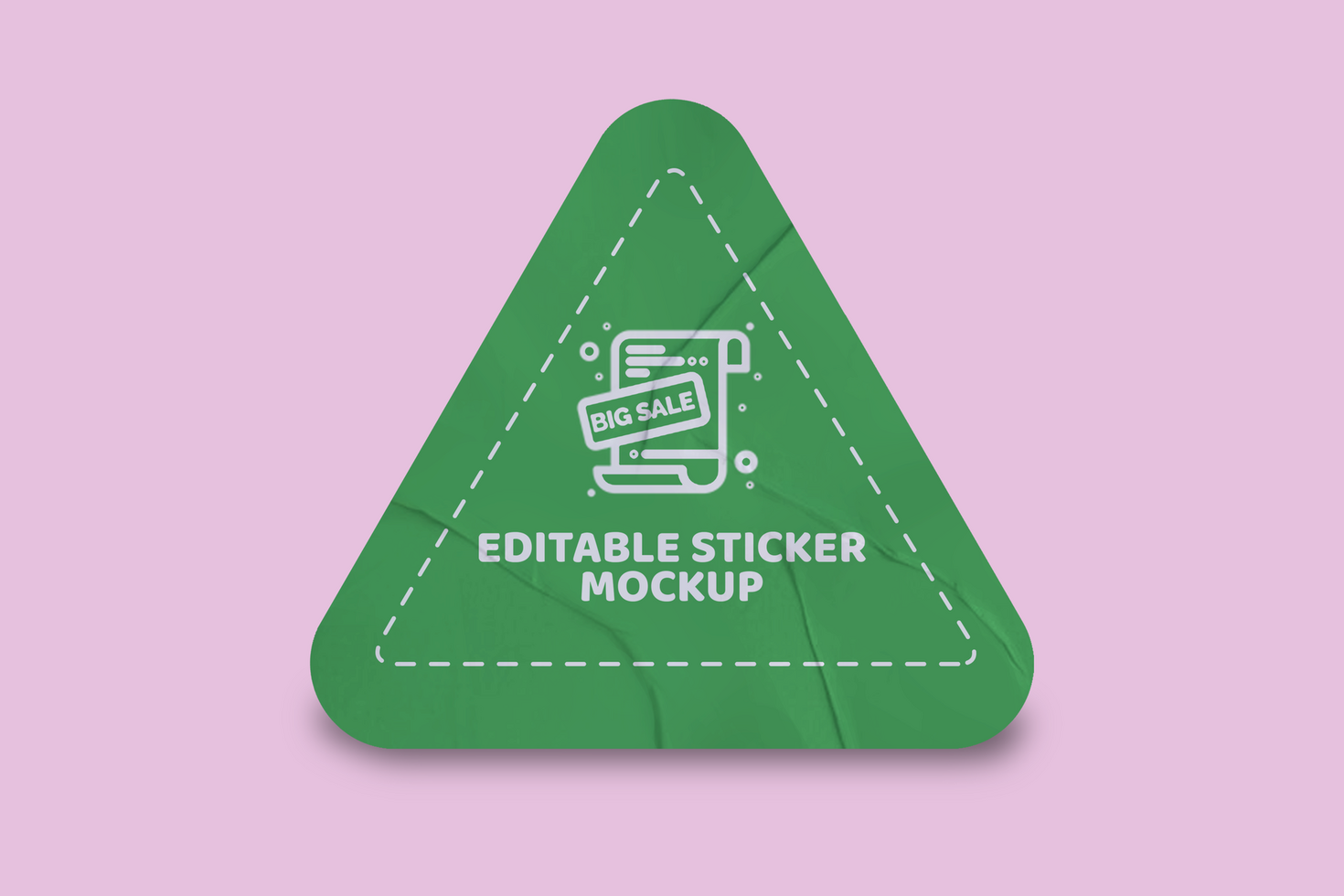 Sticker Mockup Design Template Triangle Promotional Label psd