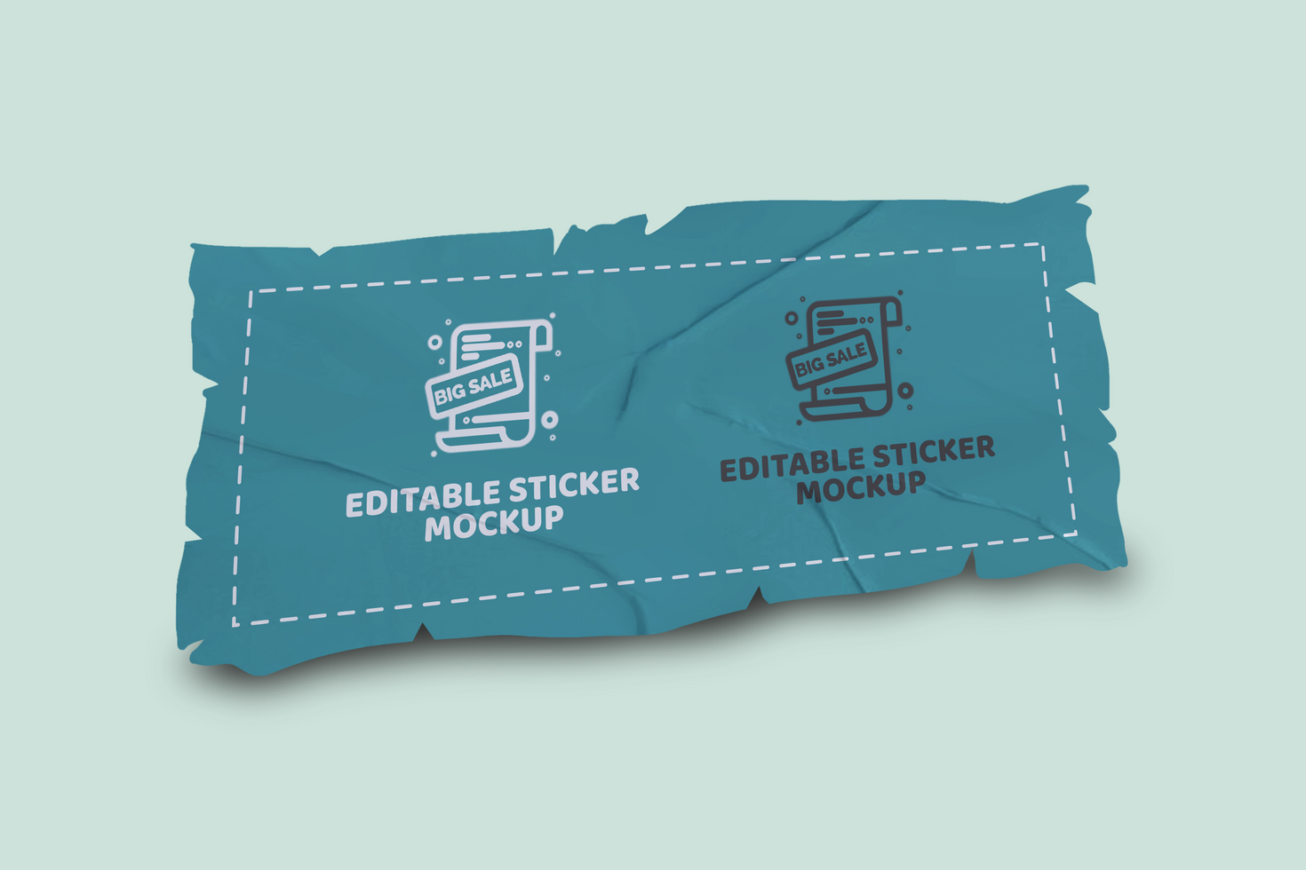 Sticker Mockup Design Template psd