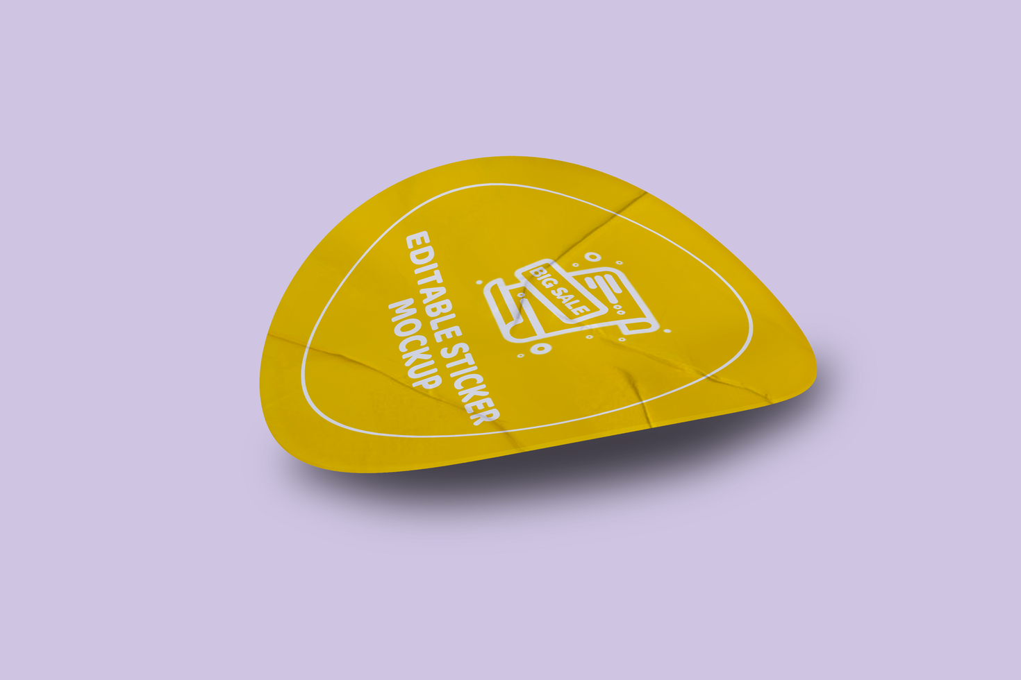 Realistic Round Sticker Mockup Design Template Promotional Label Tag Mockup psd