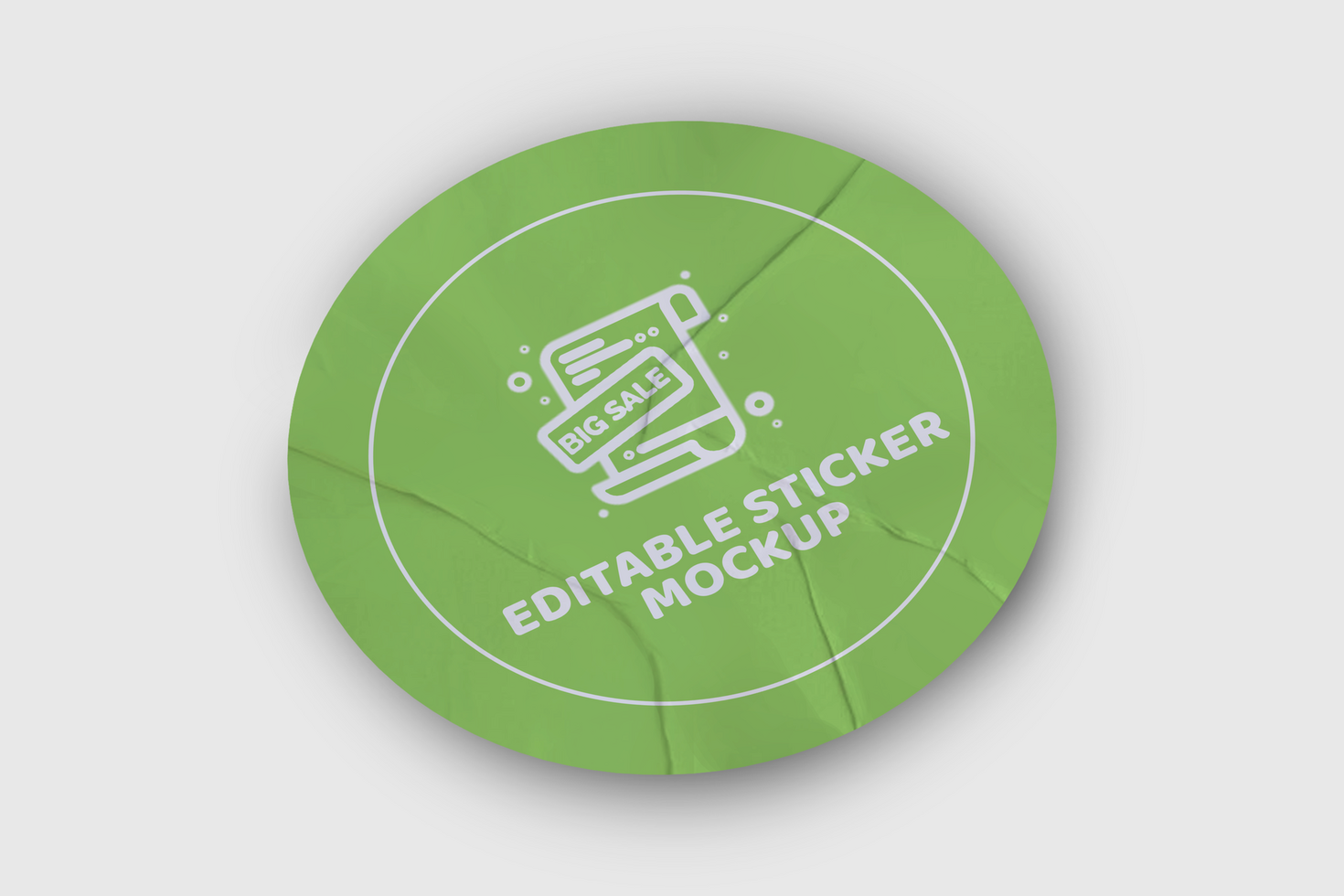 Realistic Round Sticker Mockup Design Template Promotional Label Tag Mockup psd