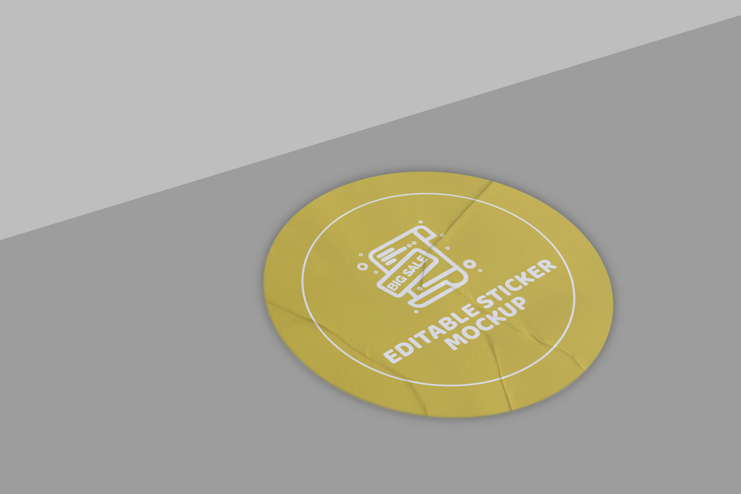 Realistic Round Sticker Mockup Design Template Promotional Label Tag Mockup psd