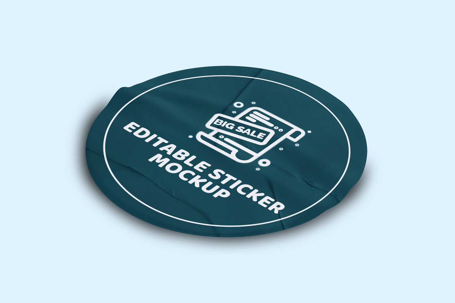 Realistic Round Sticker Mockup Design Template Promotional Label Tag Mockup psd