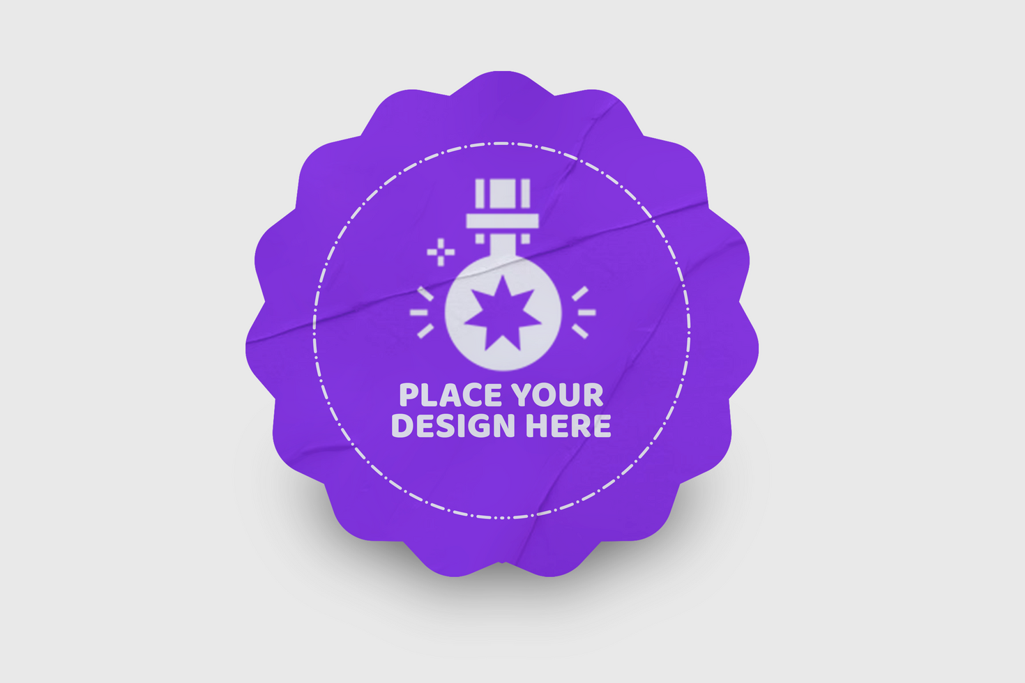 Realistic Round Sticker Mockup Design Template Promotional Label Tag Mockup psd