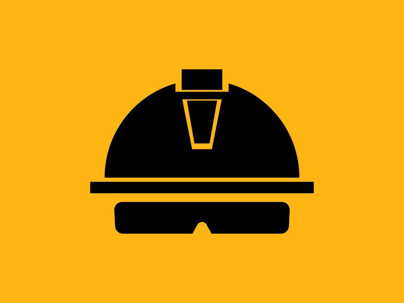Head protection, safety helmet icon. Industrial safety concept. vector