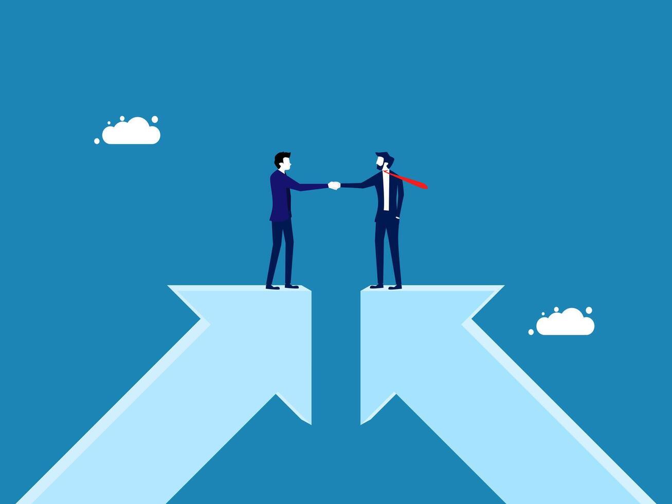 Business or investment deals Business negotiations, acquisitions vector