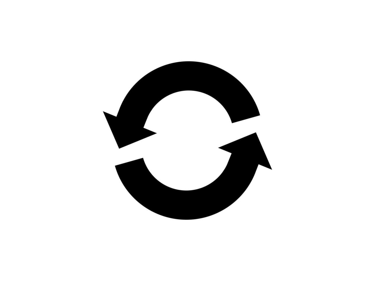 circle recycle icon, circle arrow, swirl. vector