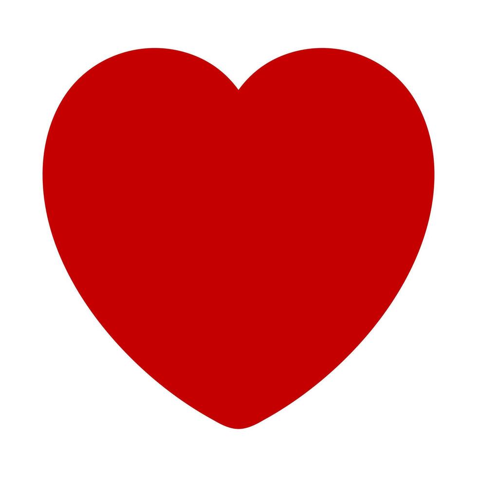 Red heart for valentine's day. heart vector
