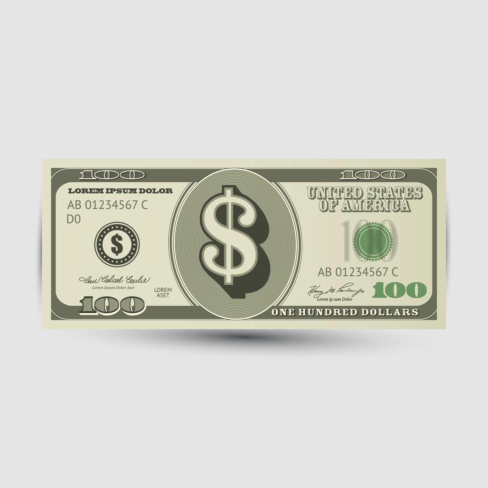 Single Dollar Note Illustration Ideal Visual for Financial and Business vector
