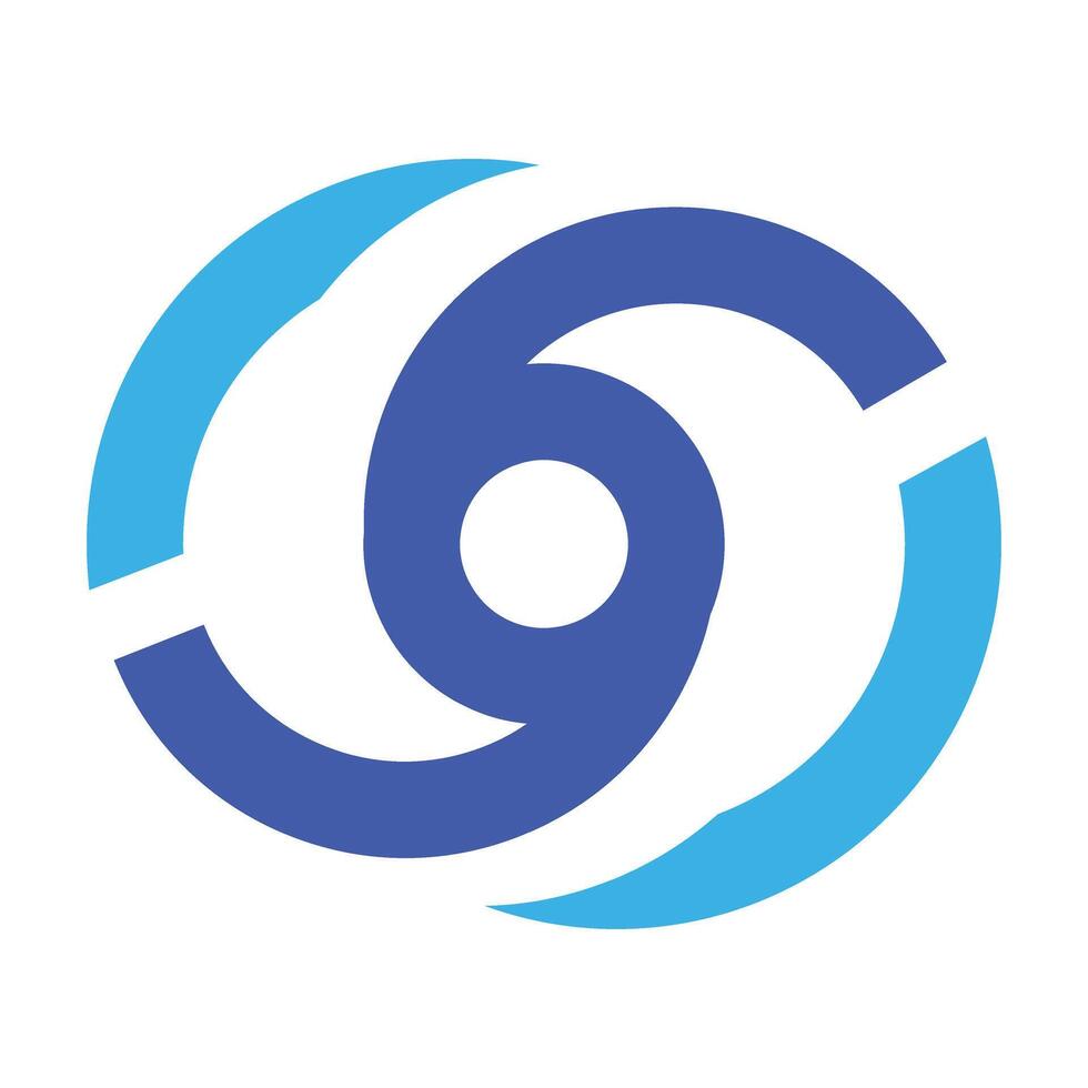 the logo for the company is blue and white vector