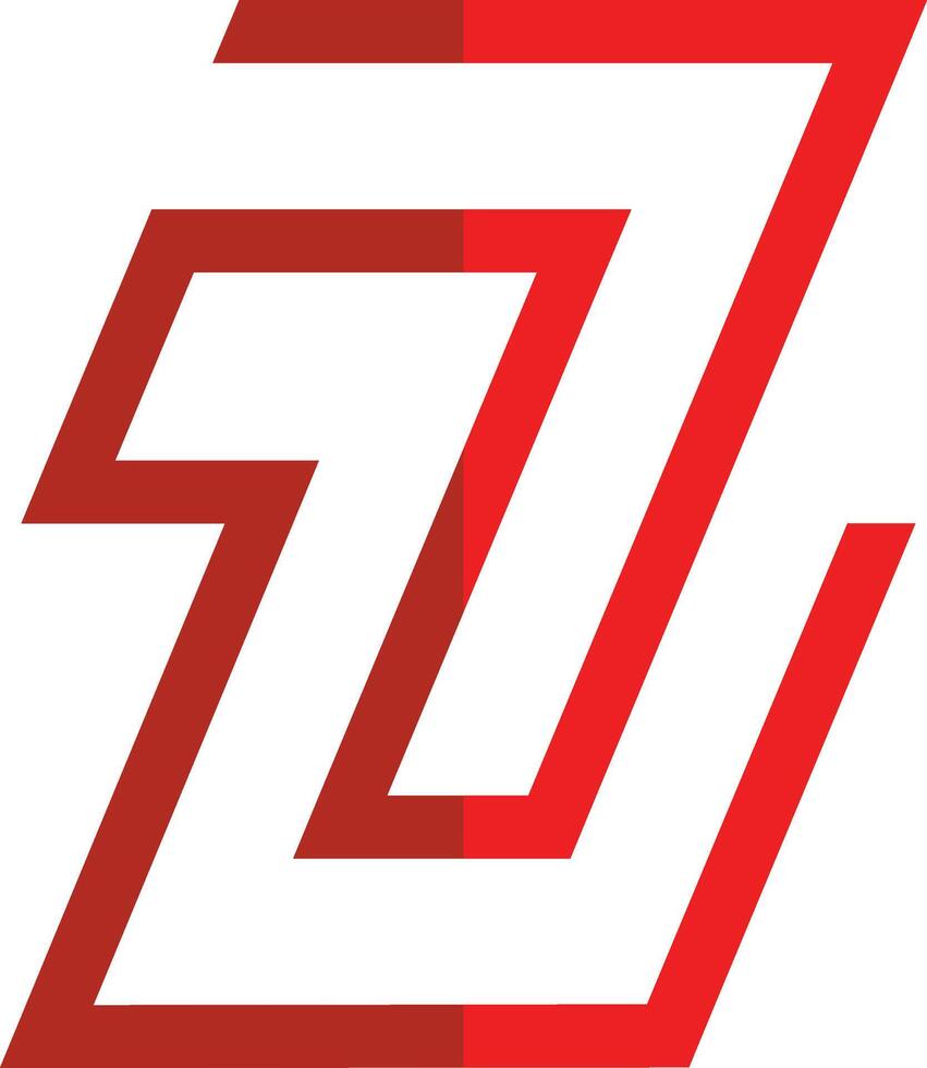 the z7 logo is red and white vector
