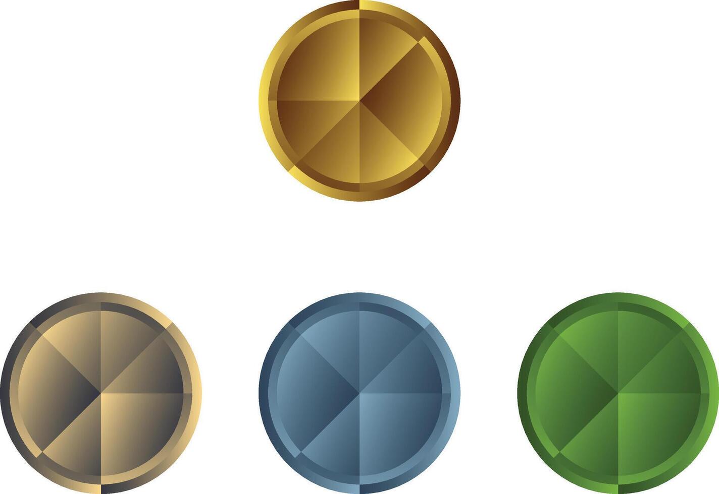 Circle Pie objects vector